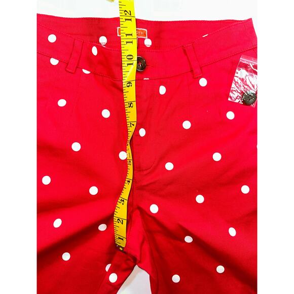 Modcloth Women’s Size Small Legendary Lifestyle Red Polkadot Pants Pockets - Picture 3 of 7
